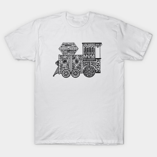 Decorative Train T-Shirt by linesdesigns